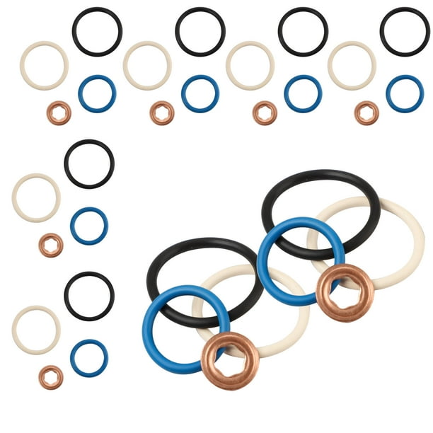 03-10 Ford 6.0 6.0L Powerstroke Diesel Fuel Injector Oring Set Top Oring & Clip 03-10 Ford 6.0 6.0L Powerstroke Diesel Fuel Injector Oring Set Top Oring & Clip